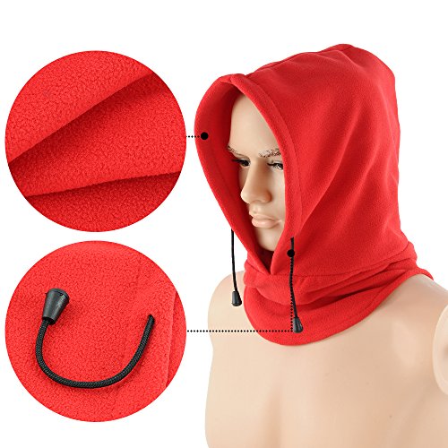 Tactical Heavyweight Balaclava Outdoor Sports Mask - color: Red