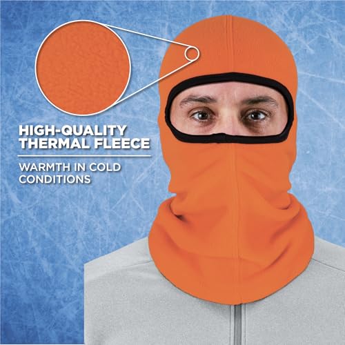 Ergodyne N-Ferno 6821 Winter Ski Mask Balaclava, Thermal Fleece - color: Orange