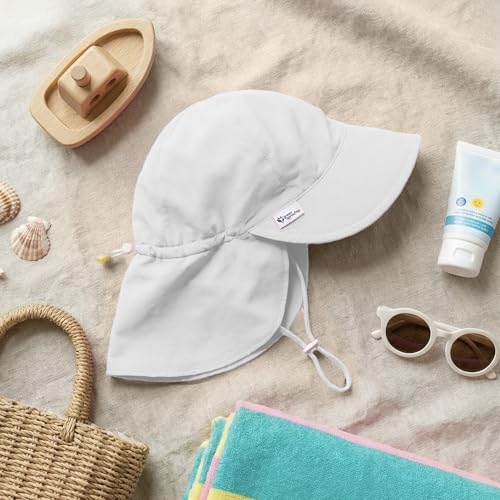 Green Sprouts Unisex-Baby Flap Sun Protection Swim HatHat - color: White, size: 9-18 Months