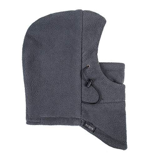 REDESS Winter Windproof Hat, Unisex Children Heavyweight Balaclava, Ski Mask with Thick Warm Fleece Face Cover - color: Dark Gray