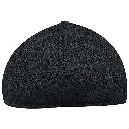 OTTO Flex Cotton Twill Air Mesh Back 6 Panel Low Profile Baseball Cap - color: Black, size: Small-Medium