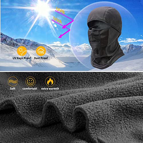 Balaclava Winter Ski Face Mask Breathable Windproof Thermal for Motorcycle Riding Cycling in Cold Weather - color: Black, size: Medium
