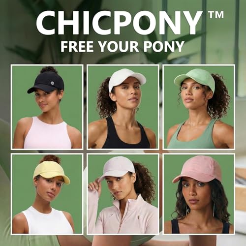 TOP-EX ChicPony™ UPF 50+ Cooling Ponytail Baseball Cap for Women, Packable - color: Black#, size: Large-X-Large
