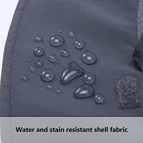 BASSDASH UPF 50+ Sun Fishing Hat Water Resistant with Detachable Neck Flap - color: Dark Grey - Big Head Size