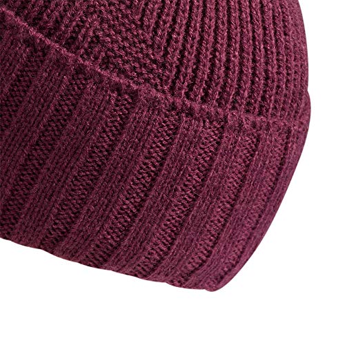 adidas Men's Pine Knot Fold Beanie - color: Victory Crimson Purple/Black