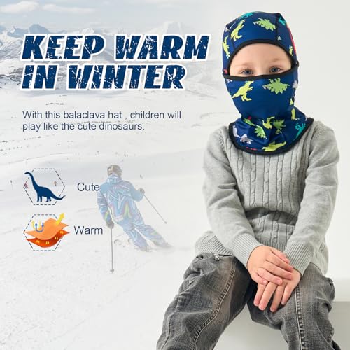 BAVST Toddler Boys Winter Balaclava Hat Windproof Kids Warm Ski Full Face Cover Baby Girls Cold Weather Snow Hat - color: A-dark Grey, size: 8-14 Years