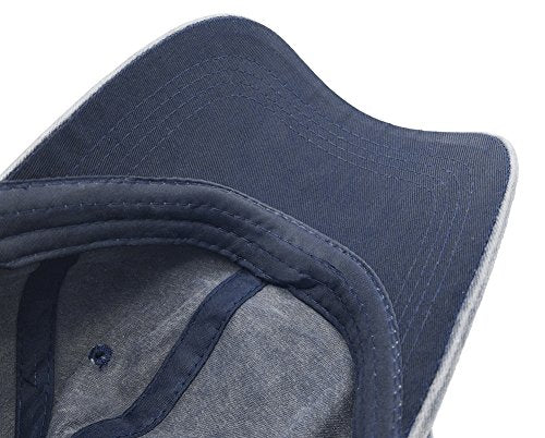 Glamorstar Classic Unisex Baseball Cap Adjustable Washed Dyed Cotton Ball Hat - color: Navy