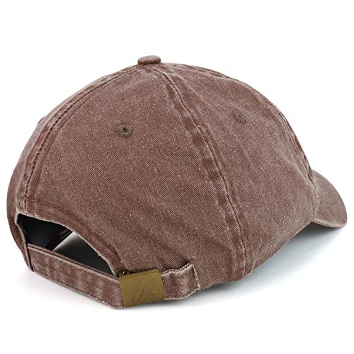 Trendy Apparel Shop Number 1 Dad Embroidered Pigment Dyed Low Profile Cotton Cap - color: Chocolate