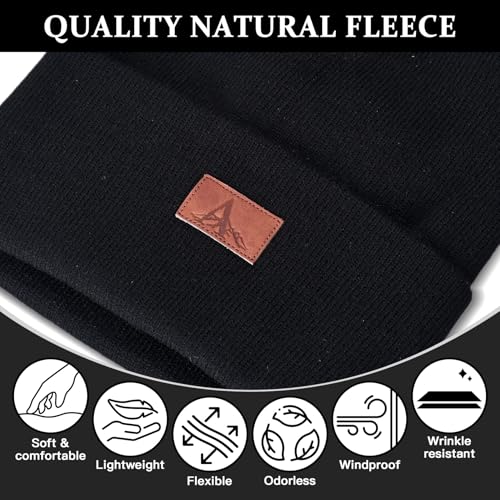 Beanie for Men Gifts With Initials, Mens Skull Cap Winter Knitted Ski Hat
