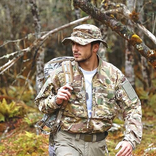 Sun Hat Breathable Boonie Hats for Men Women Fishing Safari Bucket Hat Cap Hunting Outdoor Hiking Camping - color: Camo Black
