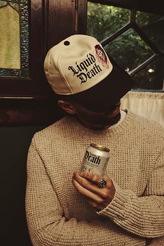 AMERICAN NEEDLE Unisex Liquid Death Twill Roscoe Adjustable Snapback Baseball Hat (23008C-LDEATH-IBLK)