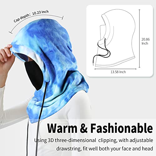 Achiou Ski Mask, Winter Balaclava Warm Windproof Face Cover Men Women - color: Blue