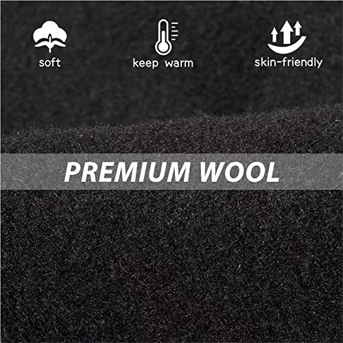 GADIEMKENSD Winter Bucket Hat - Premium Wool, Packable, Plain Colors, Unisex Warm Hat - color: Black, size: Medium