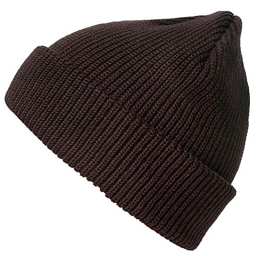 Beanie Hat Knit Ski Cap Fisherman Beanie for Men Women - color: 2pack Charcoal/Deep Forest