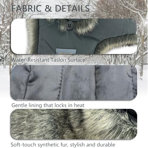 Winter Trapper Hat for Men and Women,Russian Ushanka Aviator Warm Cold Proof Ski Hunting Cycling Winter Hats - color: Grey Taslon Faux Fur, size: Small-Medium