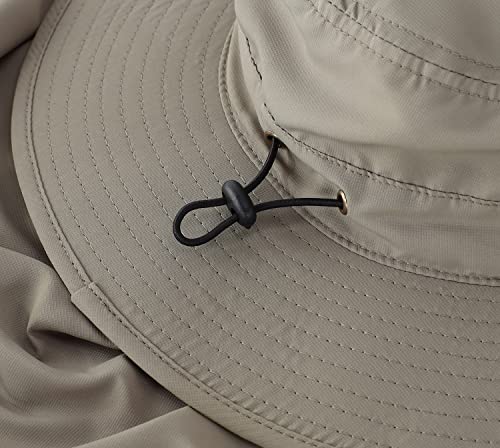 Home Prefer UPF50 Mens Sun Hat with Neck Flap Quick Dry UV Protection Cap Womens Wide Brim Fishing Hat Neck Flap Beach Garden - color: Light Green