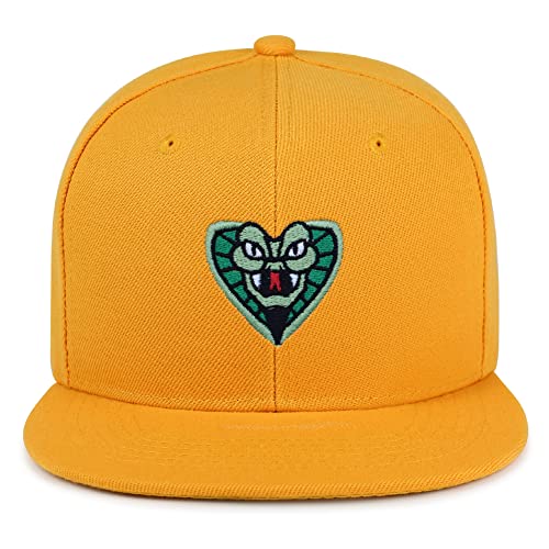 Snake Hip-Hop Snapback Hat Embroidered Baseball Cap Cobra - color: 09. Yellow