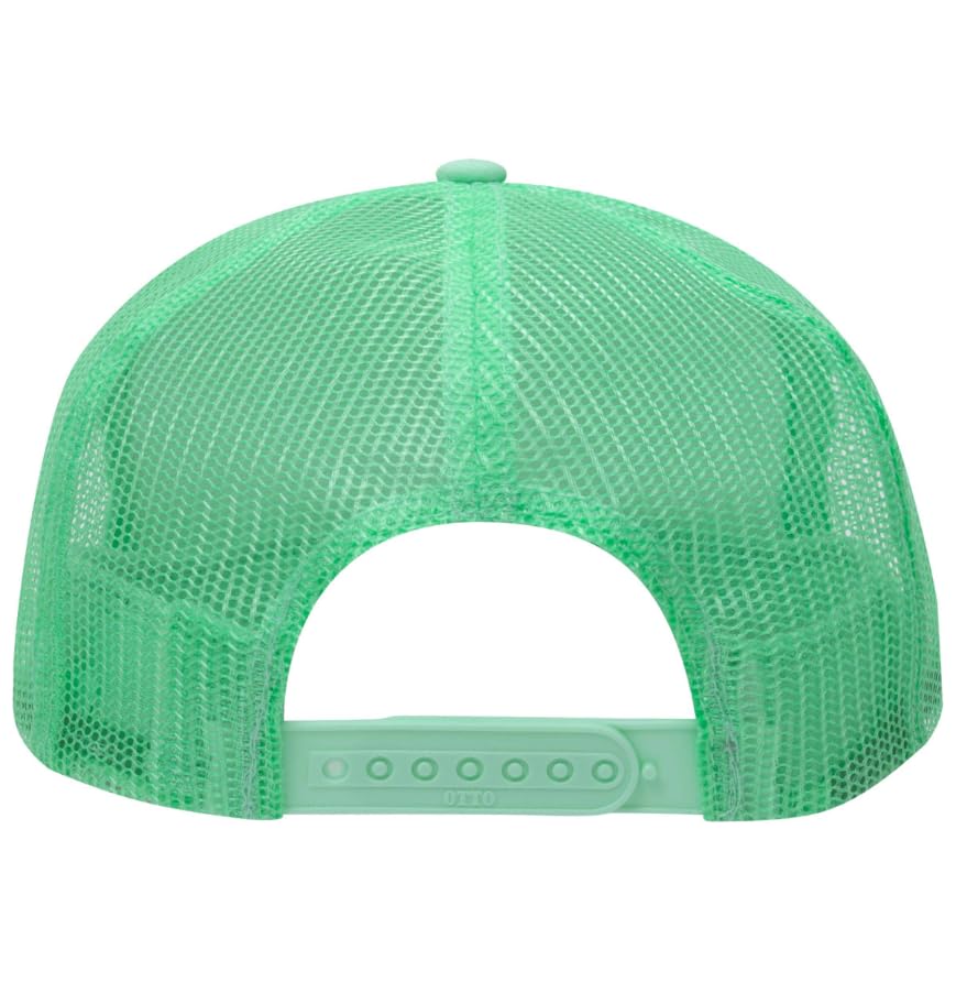 Otto Cap 5-Panel High Crown Mesh Back Trucker Hat - color: Seafoam Green