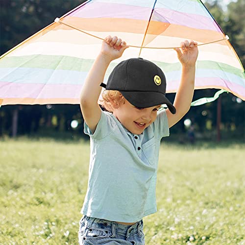 SONMONY Toddler Hat Smile Face Kids Baseball Cap Adjustable Cute Hat 3-12Y - color: Black