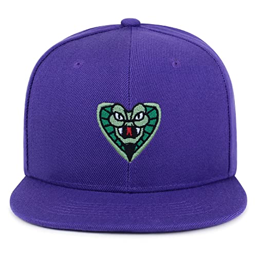 Snake Hip-Hop Snapback Hat Embroidered Baseball Cap Cobra - color: 05. Purple