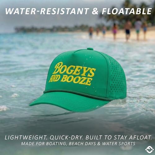 Funky Junque Golf Trucker Hat - color: Bogies & Booze - Kelly Green