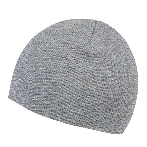TOP HEADWEAR Cuffless Beanie for Men Women, Unisex Short Beanies Skull Cap - color: Heather Grey