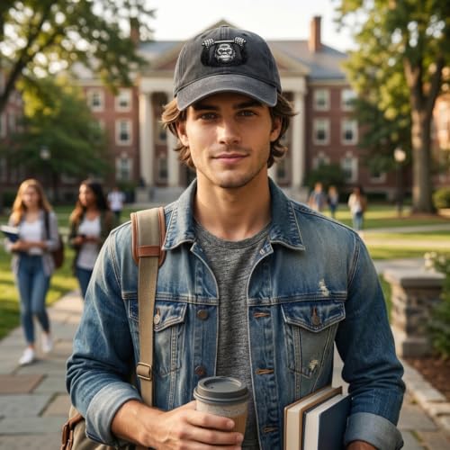 WOAIDY Embroidered Baseball Cap for Men & Women - color: Peeking Gorilla