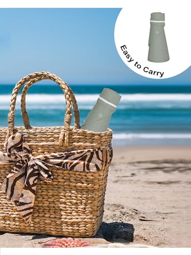 LA CARRIE Women Sun Hats Detachable Wide Brim UV UPF 50+ Face Mask Visor with Neck Flap Hat for Summer Beach - color: Green