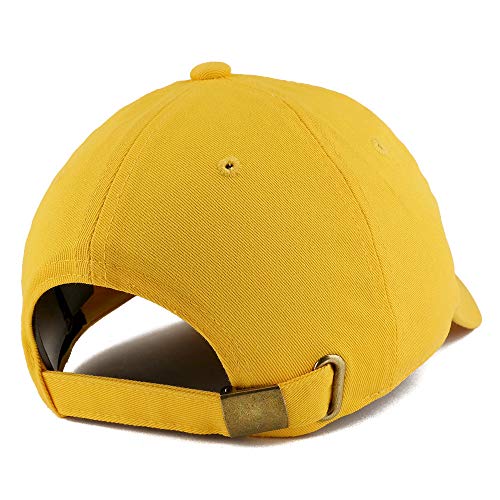 Trendy Apparel Shop World's Best Dad Solid Adjustable Unstructured Dad Hat - color: Gold