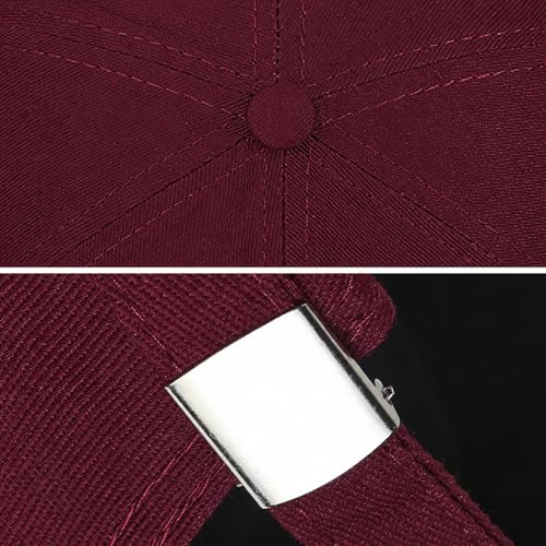 Outdoor Brimless Hat for Men Women, Adjustable Rolled Cuff Skull Cap - color: 2#burgundy