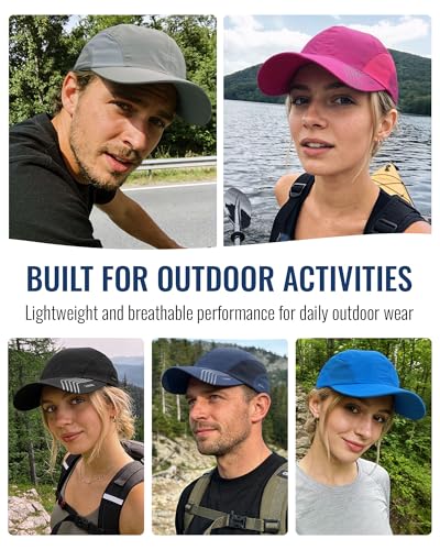 CLAPE Outdoor Sun Visor Hats Lightweight Waterproof Breathable Sports Hat UPF50+ Ultra Thin Cooling Baseball Hats - color: Dark Gray