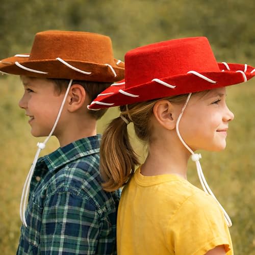 GiftExpress CHILD Felt Cowboy Hat, Western Cowgirl Hat Rodeo Style Costume - KID SIZE - color: Brown