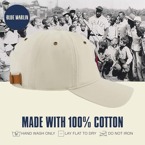 Blue Marlin Dad Hat, Adult Cotton Baseball Cap with Curved Brim, One Size. - color: Havana Cuban Stars 1909