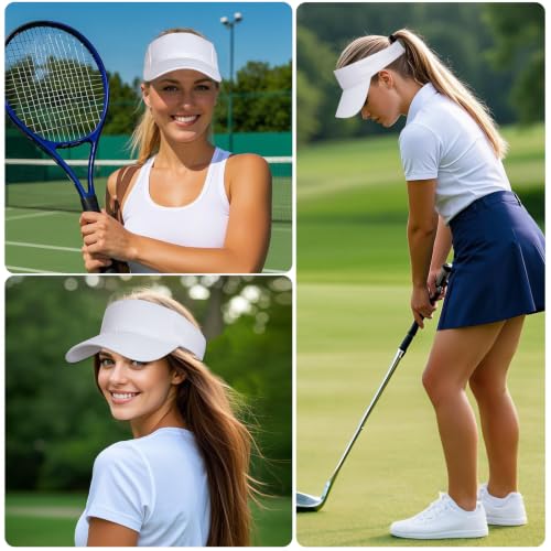 Dxhycc Sport Sun Visor Hats for Women Men - color: White