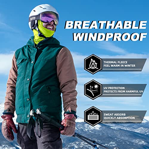 ROCKBROS Windproof Thermal Balaclava Ski Mask for Men and Women Cycling - color: Green