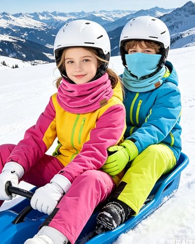 Dymex Kids Neck Warmer Gaiter Winter Fleece Face Neck Cover Balaclava Cold Weather Windproof Face Mask for Boys Girls - color: Grey