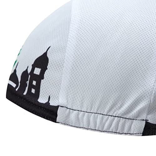 Funny Cycling Cap - Polyester Skull Cycling Hat-Under Helmet -Cartoon Cycling Helmet Liner Breathable&Sweat Uptake - color: Fuu-cc
