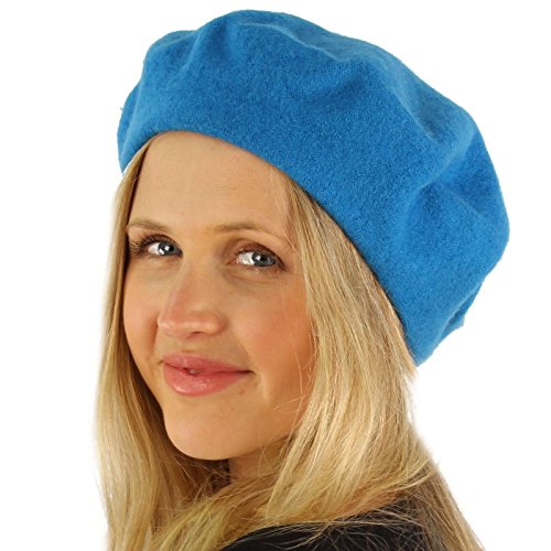 Classic Winter 100% Wool Warm French Art Basque Beret Tam Beanie Hat Cap - color: Turquoise