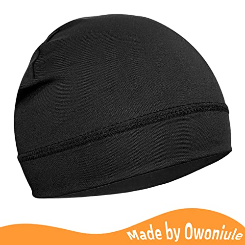 6 Pcs Skull Cap Sweat Wicking Helmet Liner Breathable Cycling Beanie Running Sports Hat Cooling Head Wraps for Men - color: Black Pack