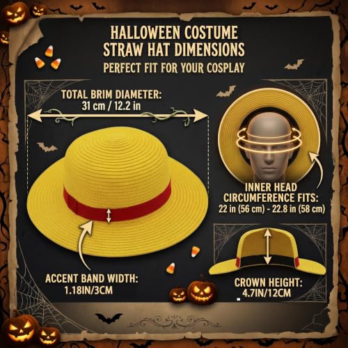 Yellow Straw Hat with String, Cosplay Cap for Summer Beach Party