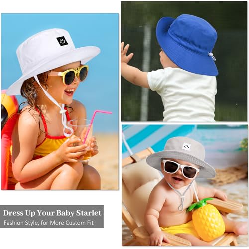 Baby Toddler Sun Hat,Kids Summer UPF 50+ Foldable Beach Bucket Hat for Boys Girls Children - color: Grey, size: 6-24 Months