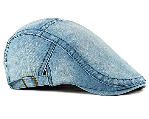 2 Pack Men's Cotton Flat Cap Ivy Gatsby Newsboy Hat - color: J