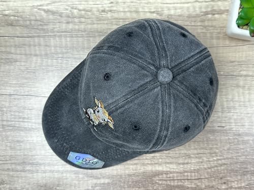Adjustable Embroidery Animal Baseball Hat for Kid Toddler Child - color: Goat (Washed Black)