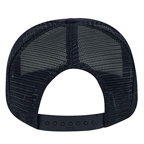OTTO Polyester Foam Front Youth 5 Panel High Crown Trucker Hat - color: Navy