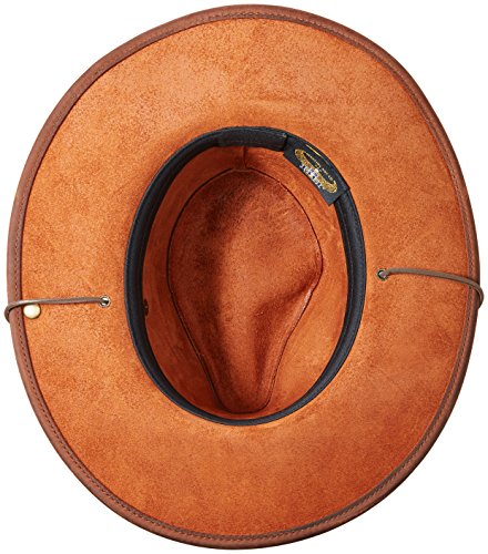 Mountaineer Western Leather Aussie Hat - color: Brown, size: 3X-Large