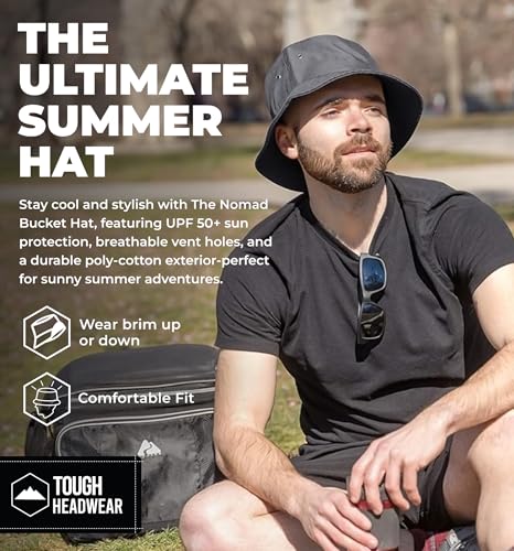 Summer Bucket Hat for Women - Fisherman Hat - Beach Bucket Hats for Men - Women's Summer Hat - Bucket Sun Hats for Protection - color: Dark Gray, size: Large - Extra Large
