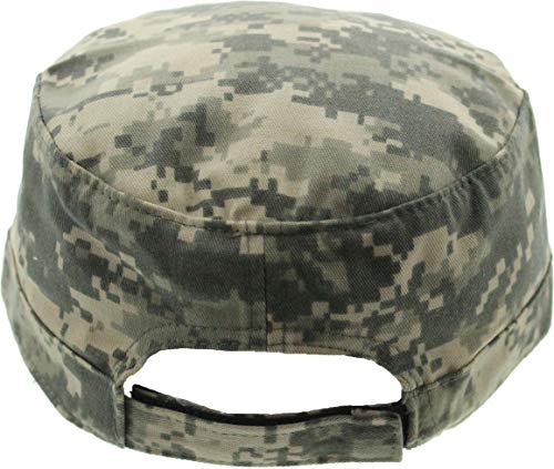 Military Fatigue Hat Field Patrol Tactical Army Cap | Adjustable Hook & Loop Closure | Camo or Solid Colors - color: Acu Digital Camo, size: 7 1/4