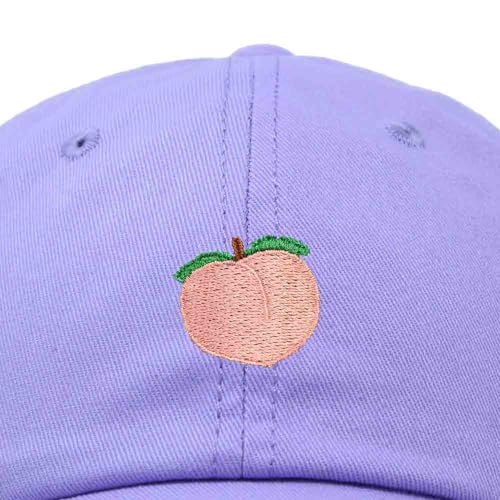 DALIX Peach Embroidered Dad Cap Cotton Baseball Hat Women - color: Lavender