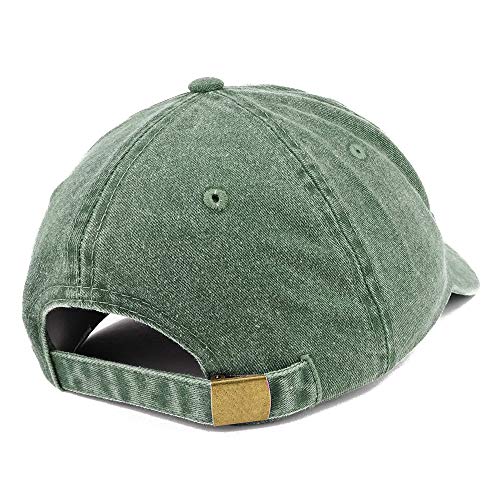 Trendy Apparel Shop Las Vegas NV Embroidered Pigment Dyed Washed Baseball Cap - color: Dark Green