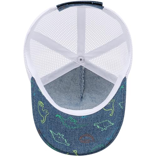 Duoyeree Toddler Baseball Hat, Dinosaur Mesh Adjustable for 0-8T Kids - color: 1e-p-paintbrush Dino, size: 2-5T
